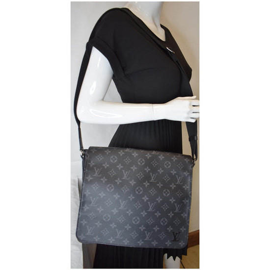 Louis Vuitton Messenger District Monogram Eclipse PM Noir Black in