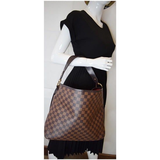 LOUIS VUITTON Delightful MM NM Damier Ebene Hobo Shoulder Bag-US