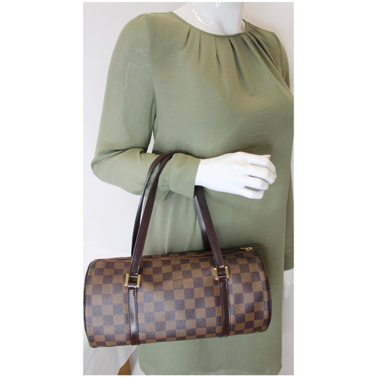 LOUIS VUITTON Papillon Damier Ebene Shoulder Handbag 