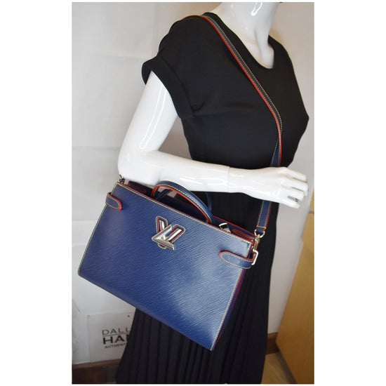 Louis Vuitton Indigo Epi Leather Twist Tote Bag - Yoogi's Closet