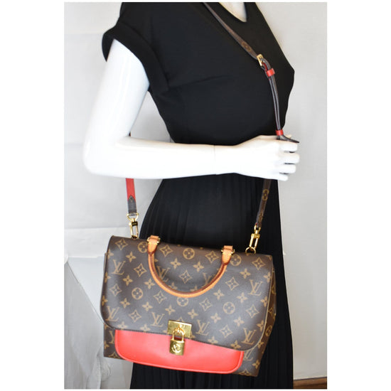 Louis Vuitton Marignan Brown Satchel Red Monogram Canvas Shoulder Bag -  MyDesignerly