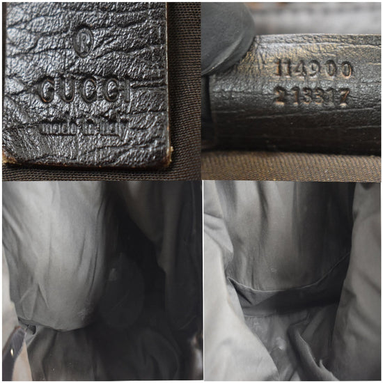 GUCCI Horsebit GG Canvas Large Hobo Bag Beige/White 114900-US