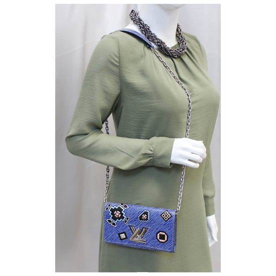 Louis Vuitton Epi Denim Twist Chain Wallet - Blue Shoulder Bags, Handbags -  LOU783704