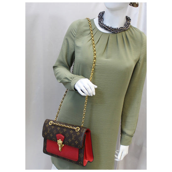 Louis+Vuitton+Victoire+Shoulder+Bag+Medium+Black%2FBrown+Canvas