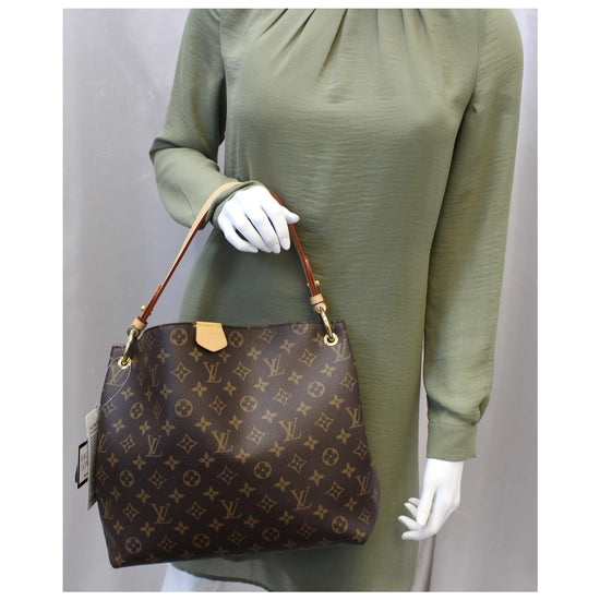 Louis+Vuitton+Graceful+Shoulder+Bag+PM+Brown%2FBlack+Canvas for sale online
