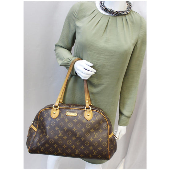 Montorgueil leather tote Louis Vuitton Brown in Leather - 31312402