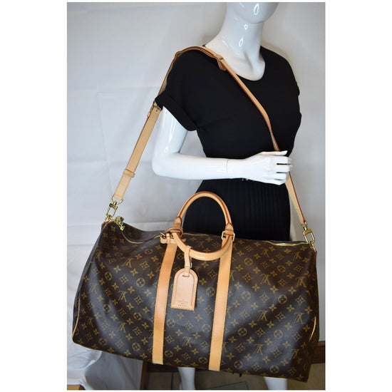 Louis Vuitton Keepall Bandouliere Monogram Outdoor 55 Brown in Toile  Canvas/Leather with Brass/Silver-Tone - US