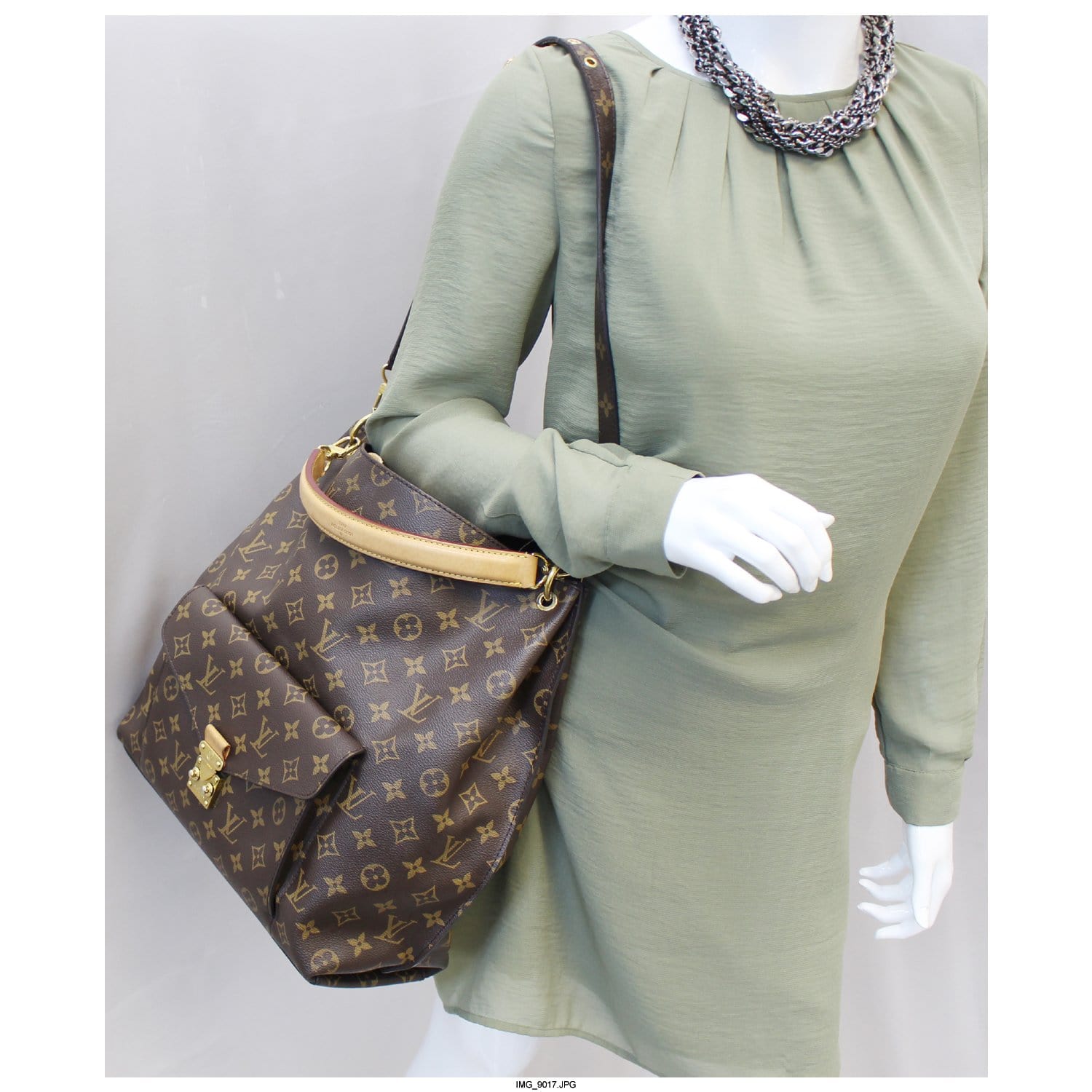 LOUIS VUITTON Metis Hobo Monogram Canvas Shoulder Bag with Strap-US