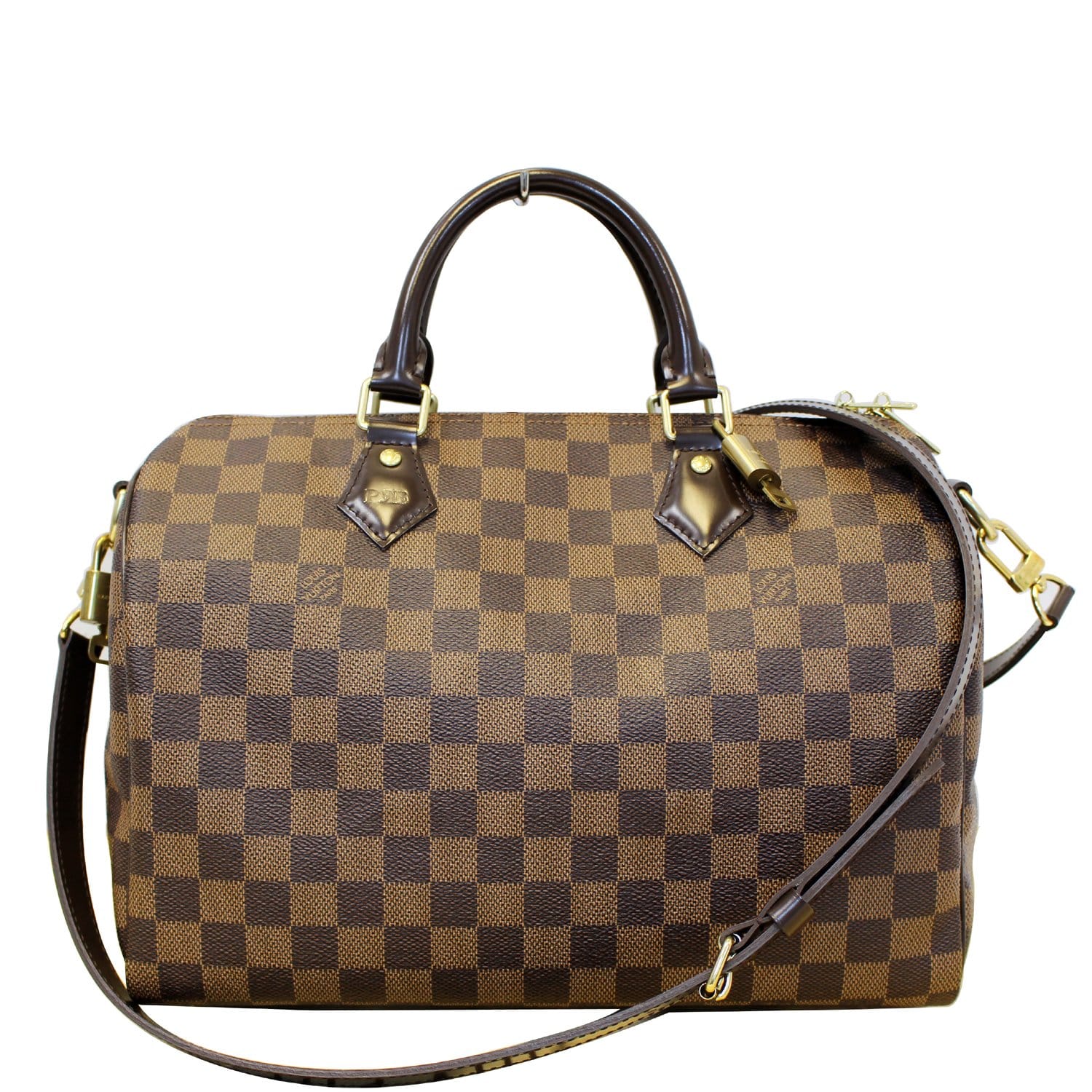 AUTHENTIC Louis Vuitton Speedy 30 Bandouliere Damier Ebene