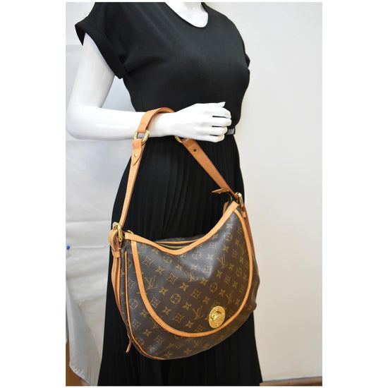 LOUIS VUITTON Tulum GM Monogram Canvas Shoulder Bag Brown