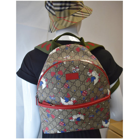 Gucci Kids cat-print contrasting backpack
