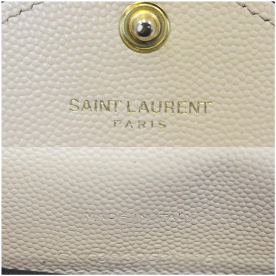 Saint Laurent Matelasse Grain de Poudre Monogram Chain Wallet (SHF-227 –  LuxeDH