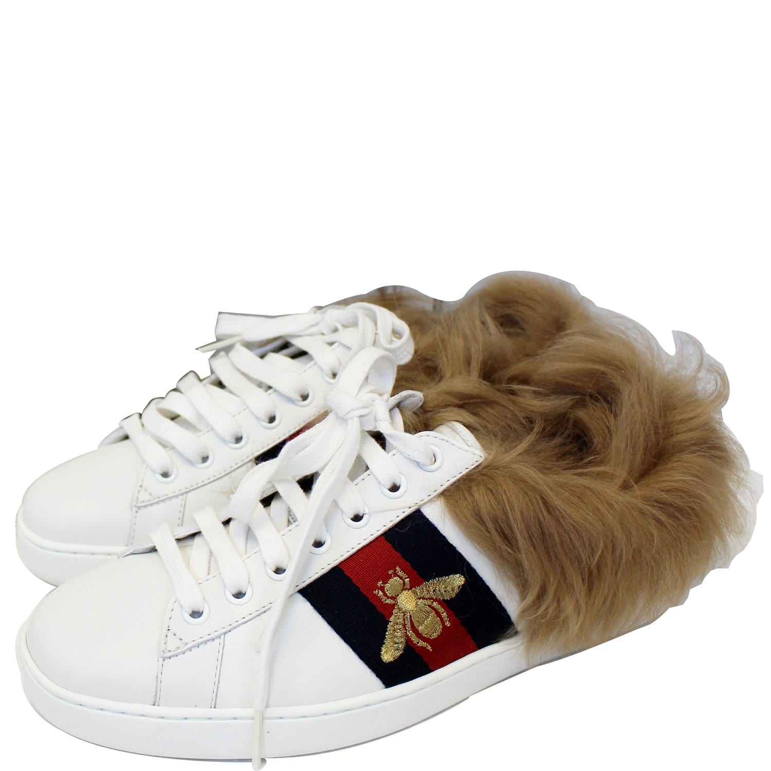 gucci ace with fur