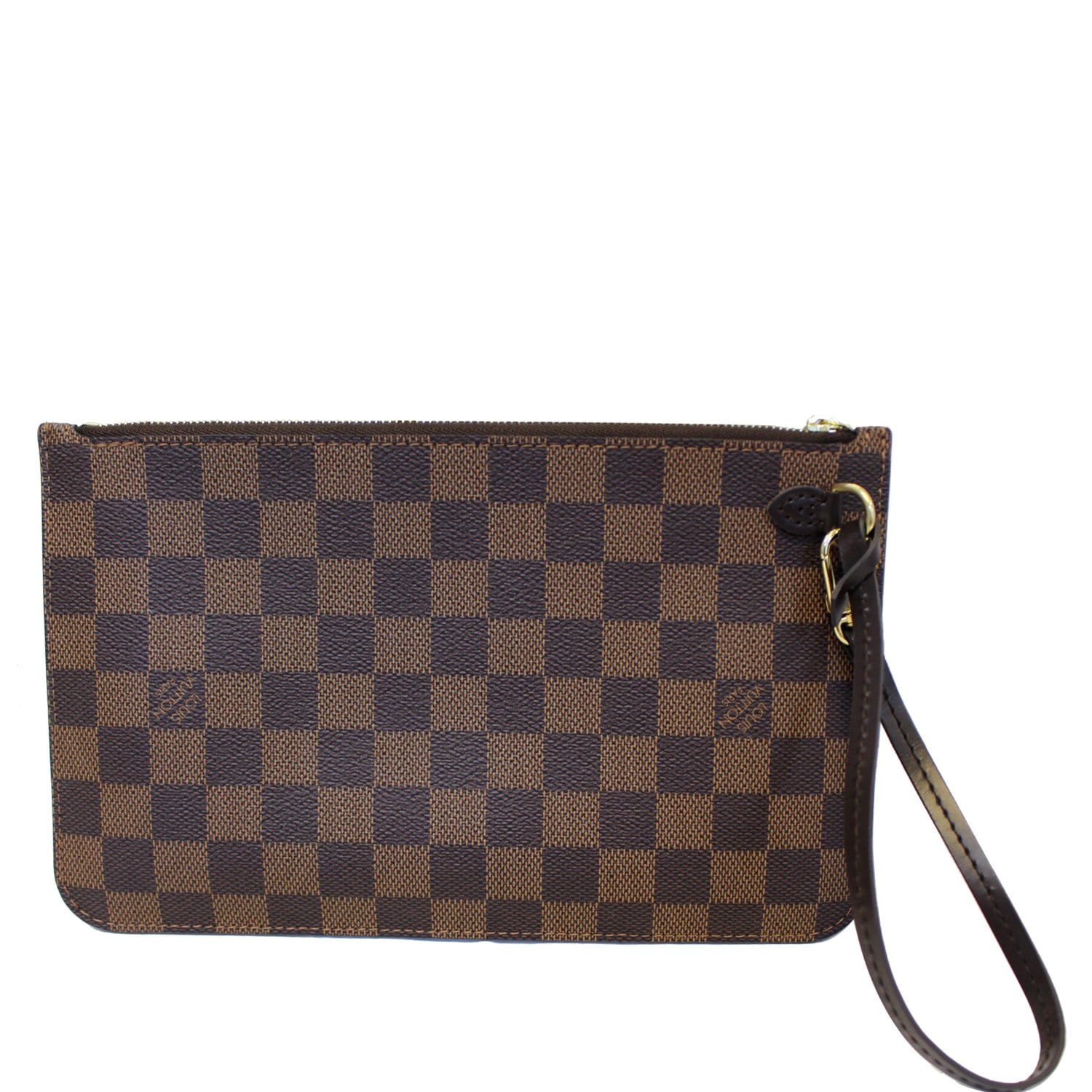 Louis Vuitton Neverfull Wristlet Damier Ebene Pouch