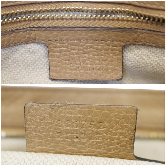 GUCCI GG Soho Tassel Chain Leather Crossbody Bag Beige 336752