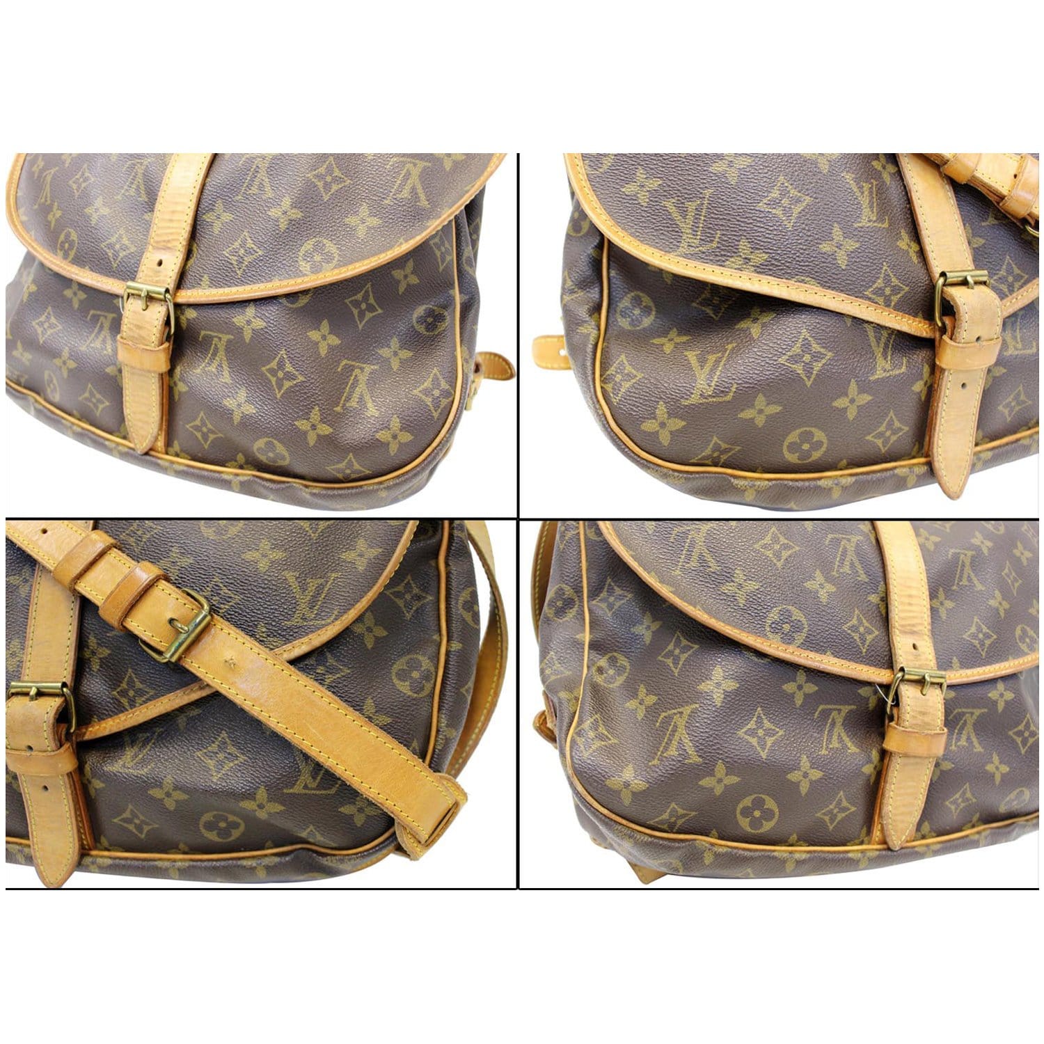 LOUIS VUITTON Saumur 35 Monogram Canvas Shoulder Bag-US