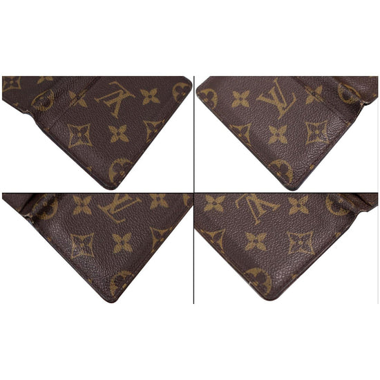 Louis Vuitton Pocket Organizer Monogram Logo Story Brown in Canvas/Leather  with Black Matte - US