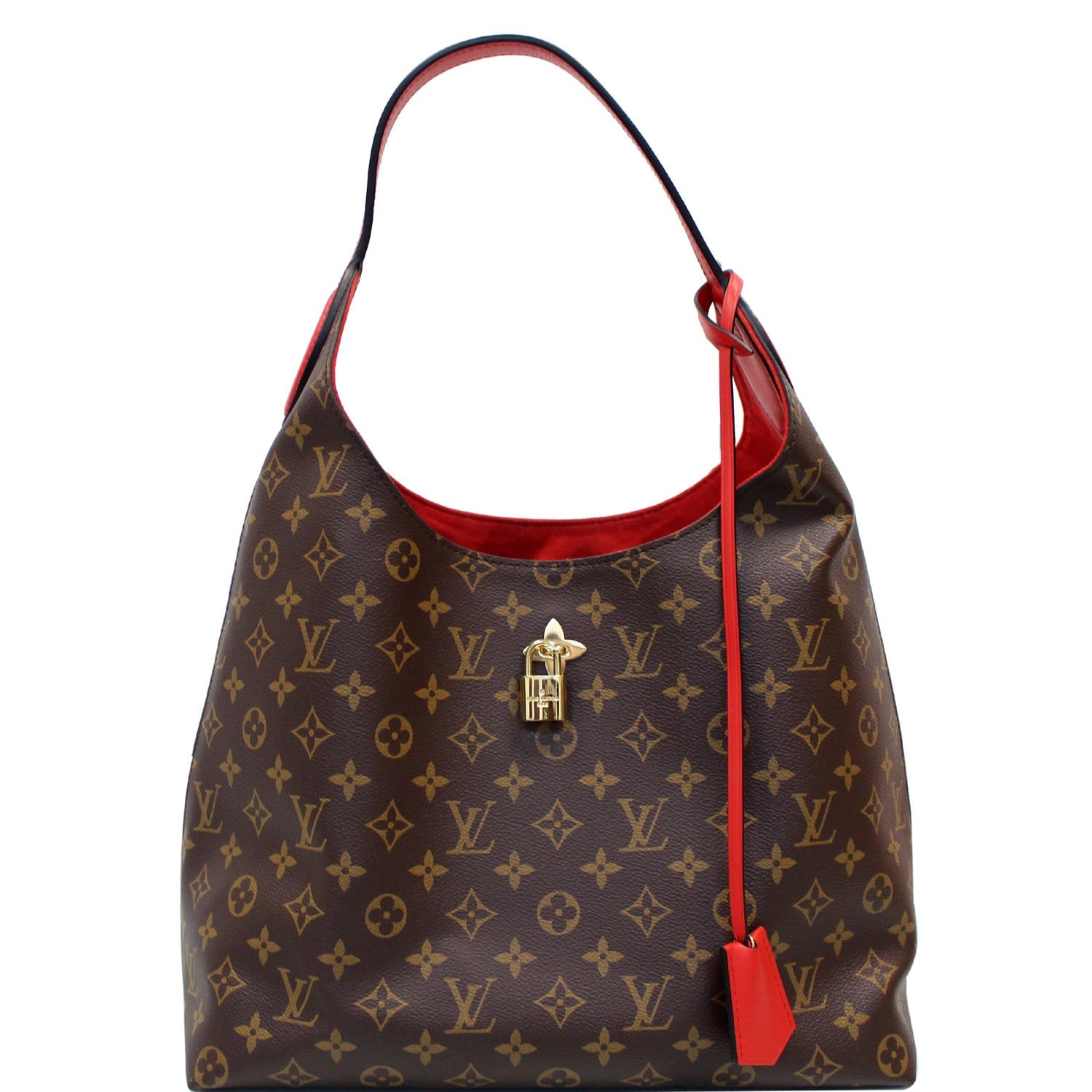 LOUIS VUITTON Flower Hobo Monogram Canvas Shoulder Bag Brown-US