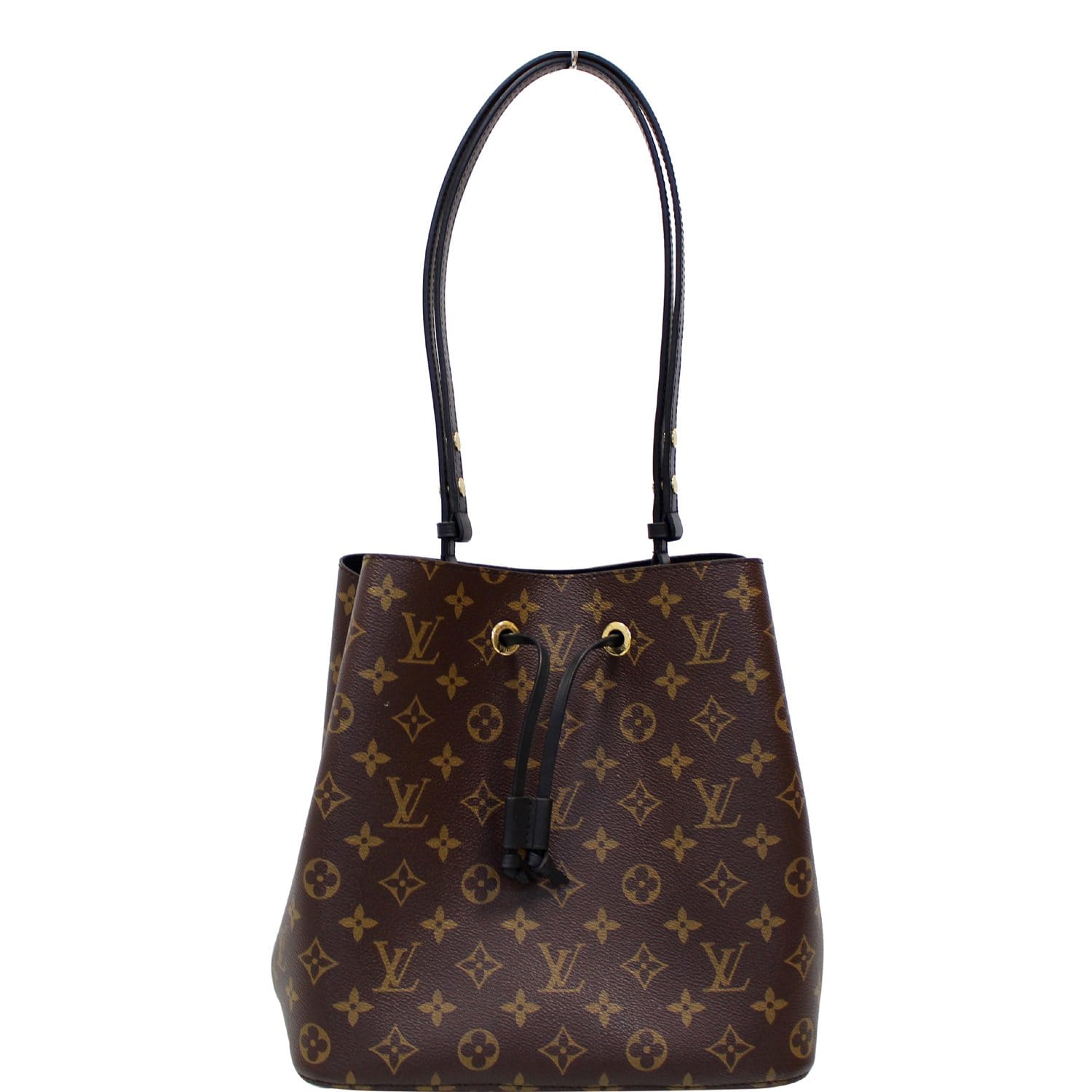 Luxury Monogram Canvas and Leather Handbag Neonoe