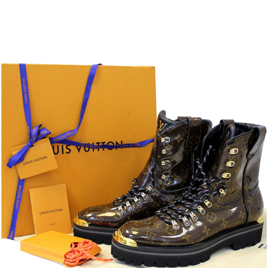 Louis Vuitton, Shoes, Brown And Gold Louis Vuitton Outland Ankle Boot