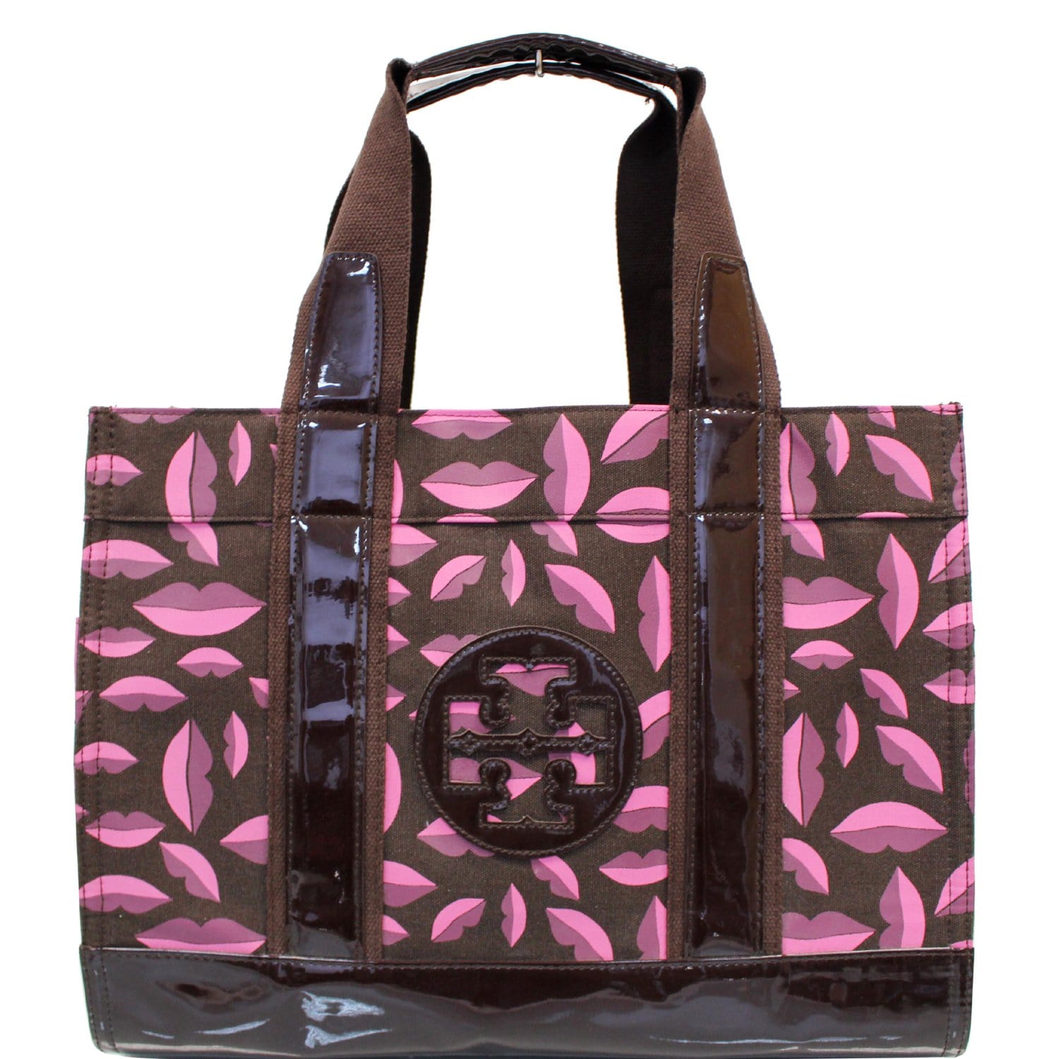 9798 TORY BURCH Ella Tote Canvas SHELL PINK