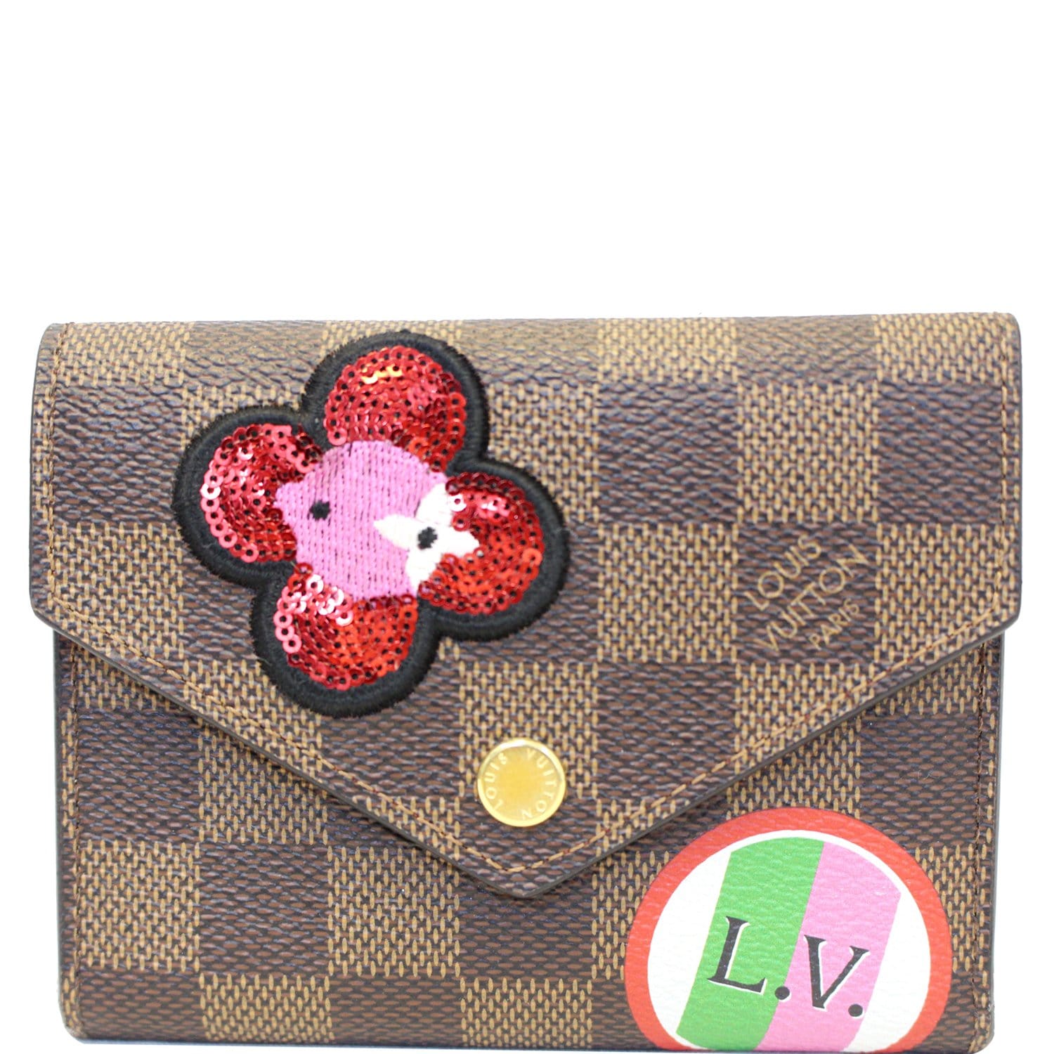 Victorine fabric wallet Louis Vuitton Brown in Cloth - 35423454