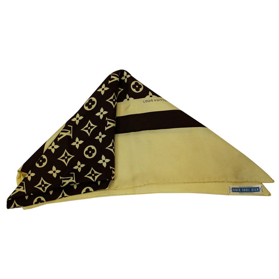 Châle monogram silk scarf Louis Vuitton Brown in Silk - 36174863