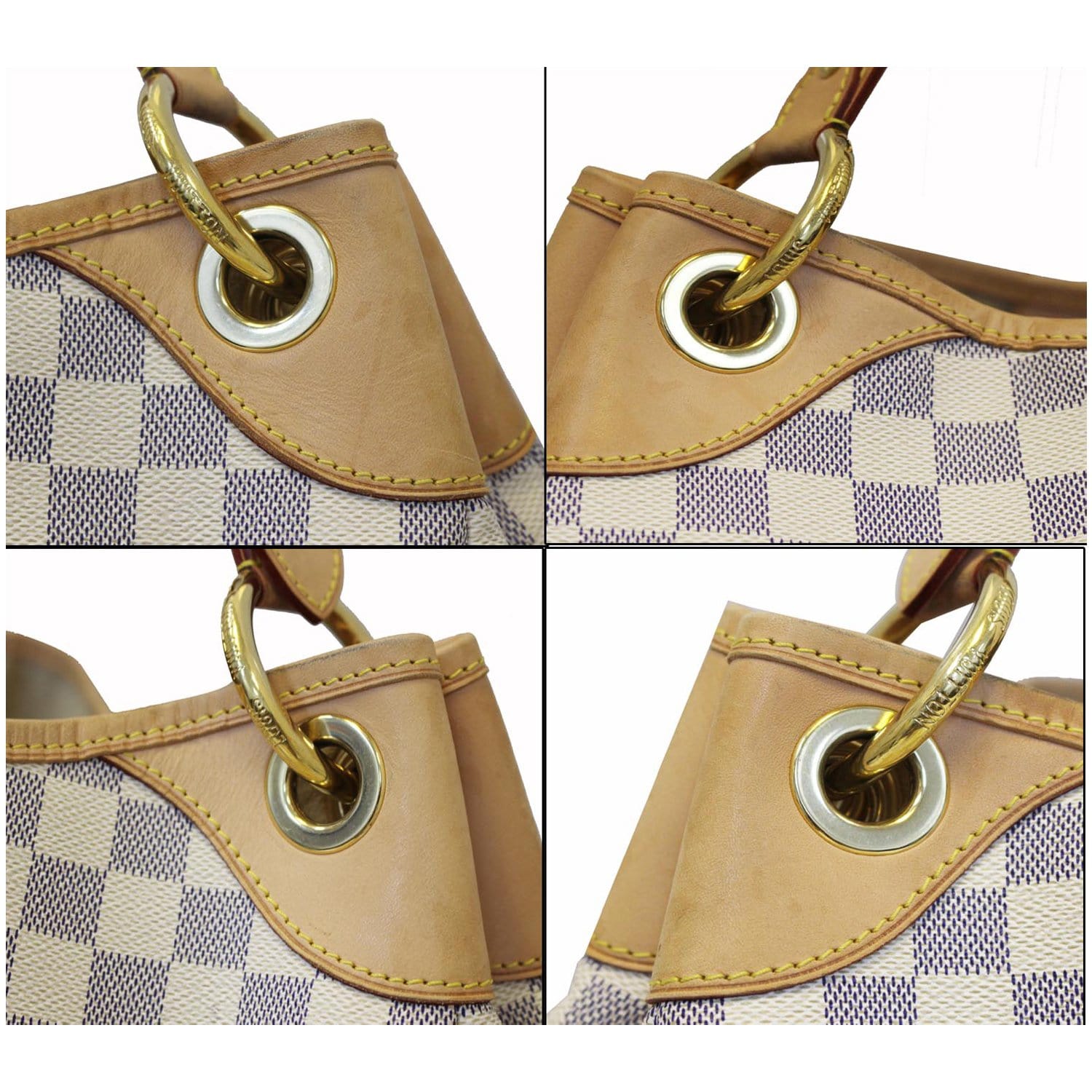 Louis Vuitton Azur Damier Coated Canvas Braided Alma BB Gold