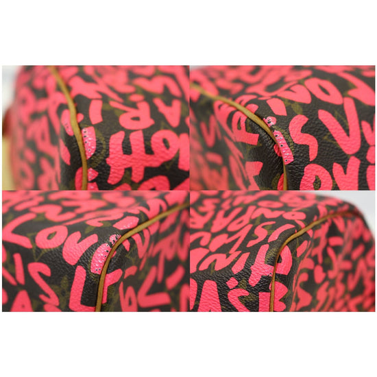 LOUIS VUITTON Monogram Graffiti Speedy 30 Fuchsia 1281929