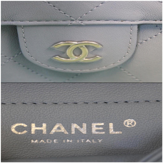 Chanel Lambskin PVC Quilted Medium Coco Splash Shopping Bag Blue Green Pink  - BrandConscious Authentics
