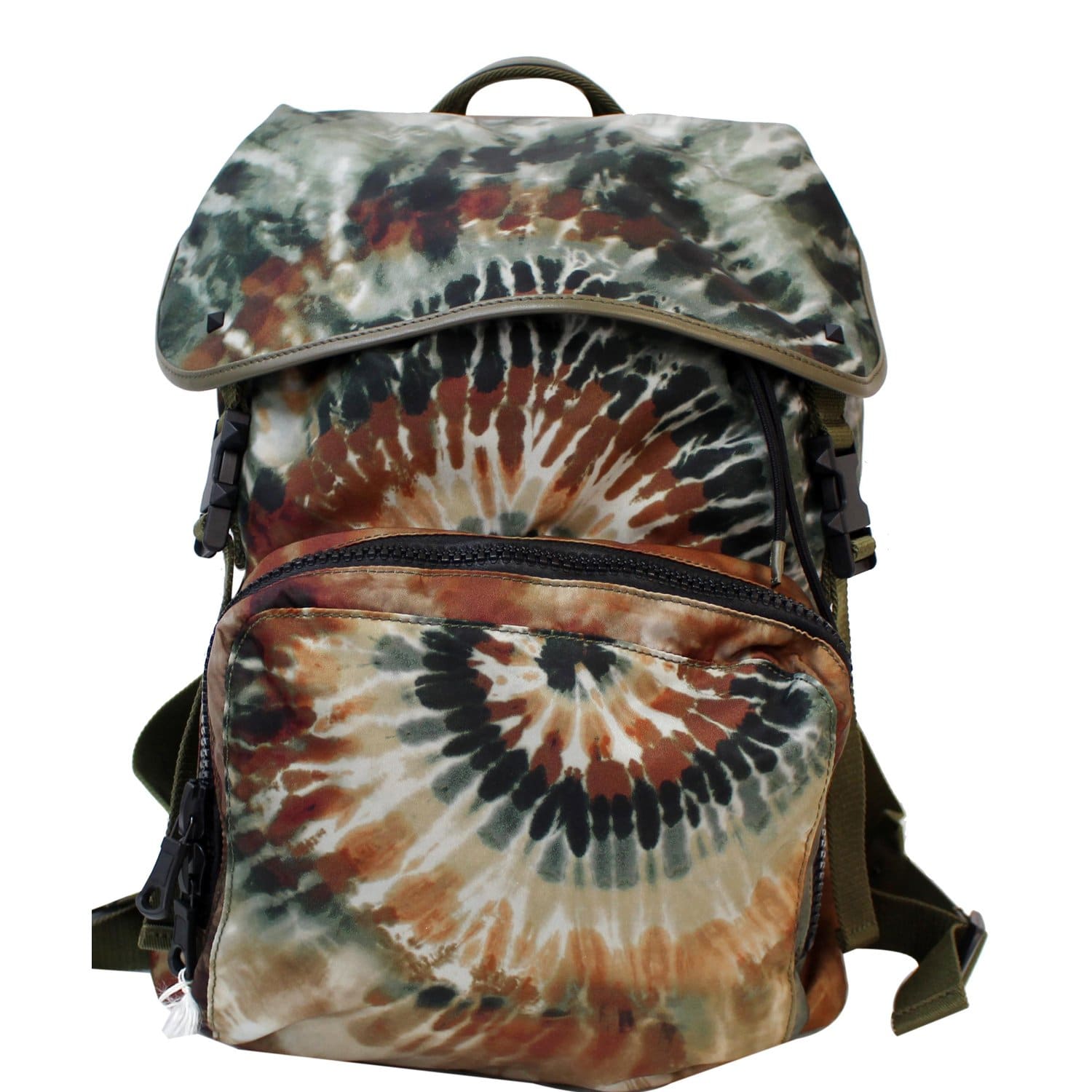 VALENTINO Garavani Tie-dye Flap Top Nylon Backpack Multicolor