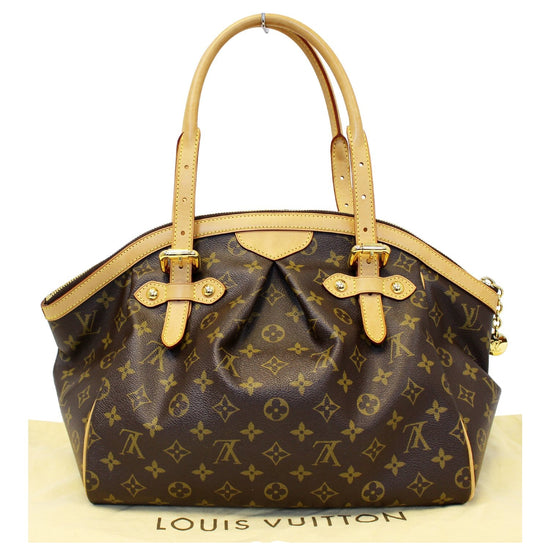 Louis Vuitton Monogram Canvas GM Leather Tote Tivoli Shoulder Bag LV-0602N-0016