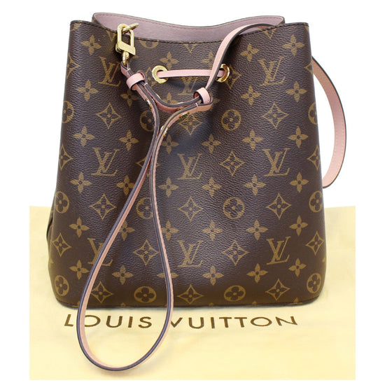 LOUIS VUITTON Neonoe Monogram Canvas Shoulder Bag Rose Ballerine-US