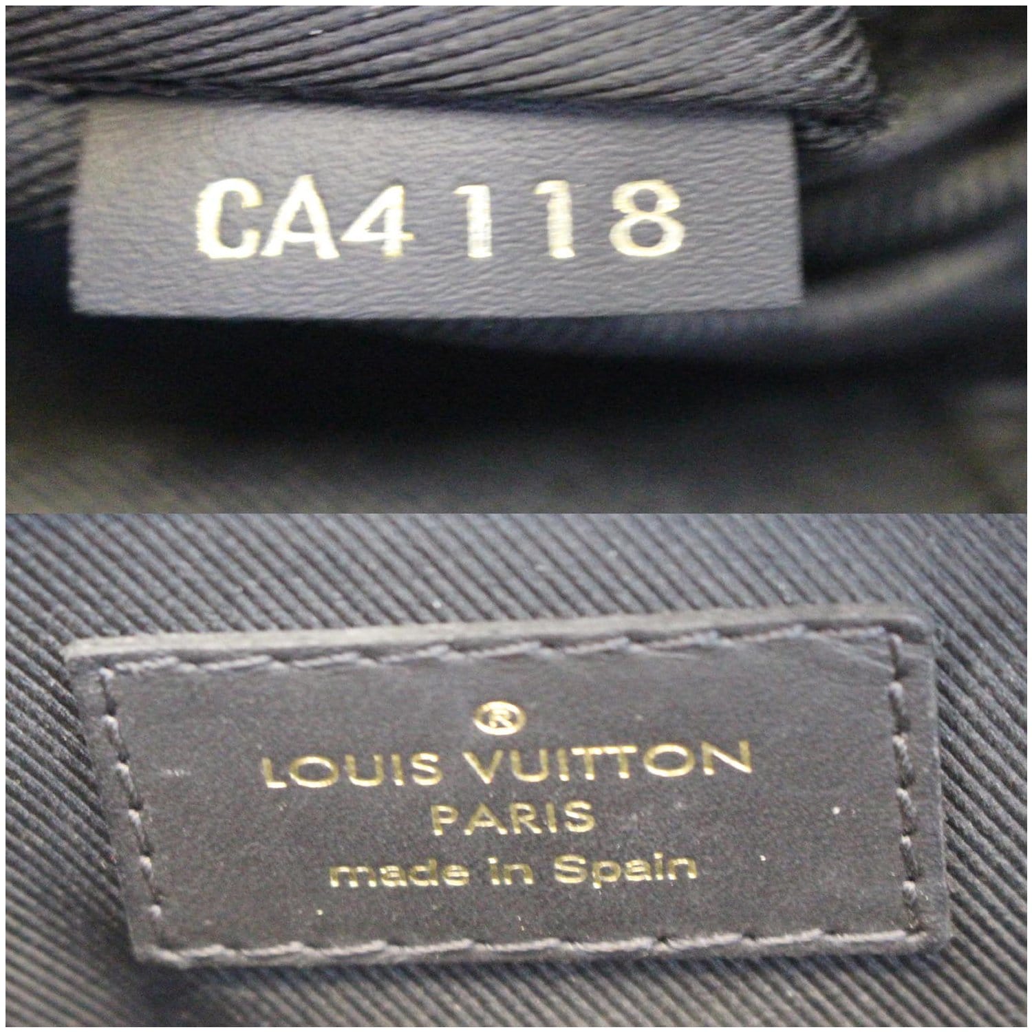LOUIS VUITTON Saintonge Monogram Canvas Shoulder Bag Noir Black-US