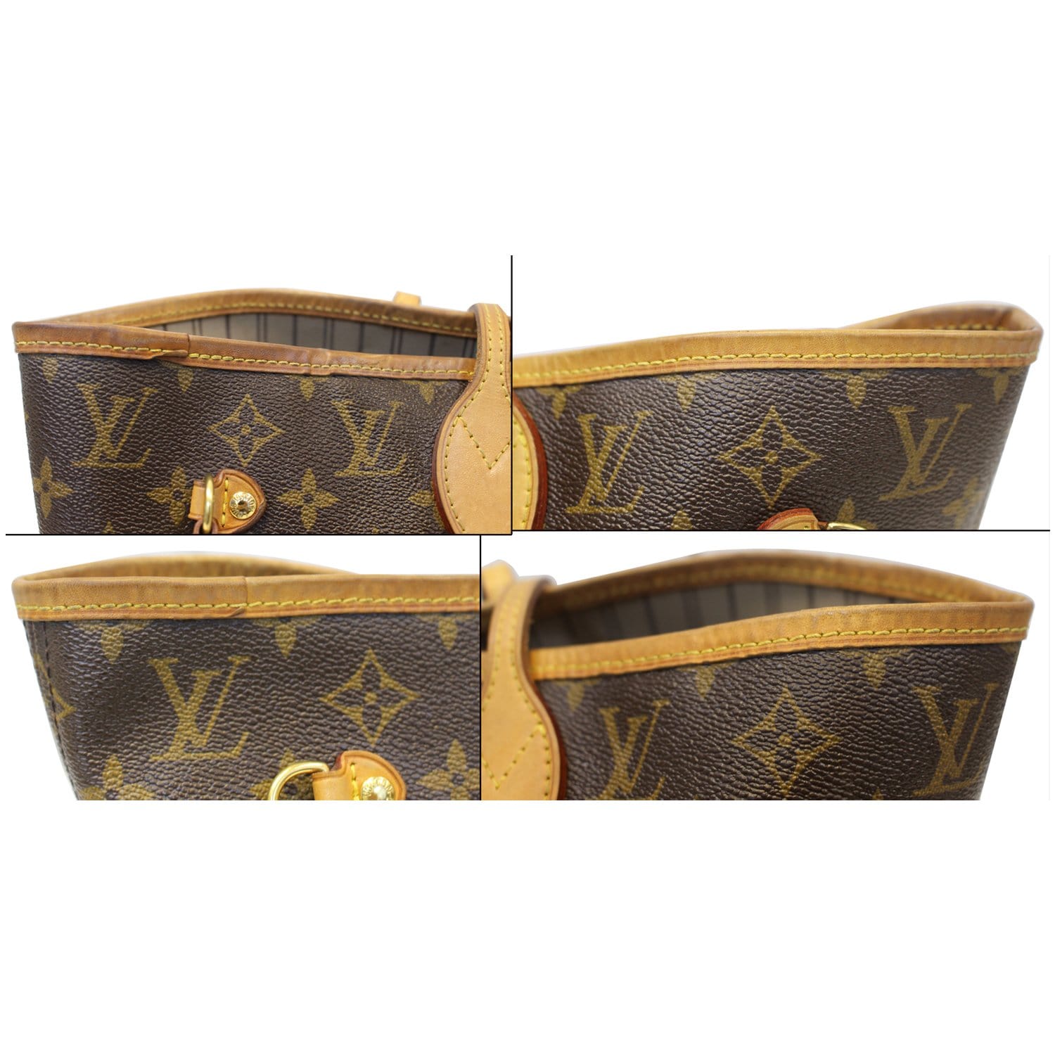 LOUIS VUITTON Neverfull MM Monogram Canvas Brown Tote Shoulder Bag-US