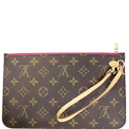 Louis Vuitton Monogram Sunset Khaki Neverfull Pochette MM or GM Wristlet  Leather ref.647641 - Joli Closet