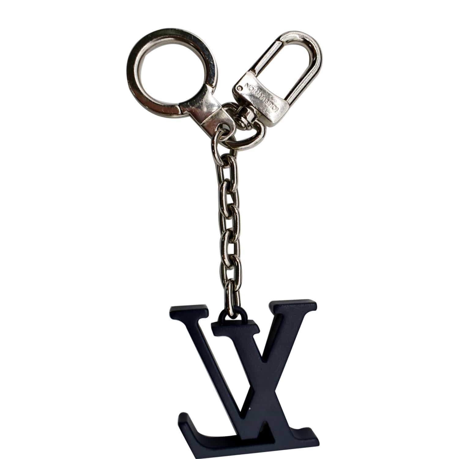 Louis Vuitton Palladium Plated LV Initiales Key Holder/Bag Charm