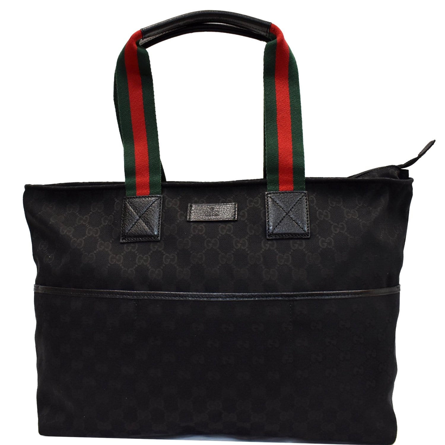 Gucci Black GG Supreme Canvas Web Diaper Bag Gucci