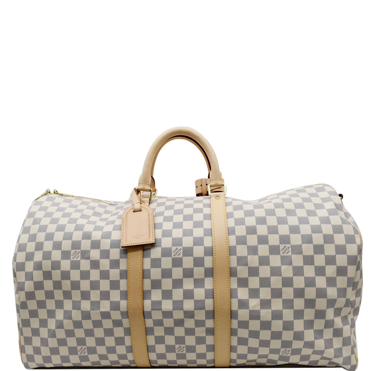 Louis Vuitton Pre-Owned Keepall Bandoulière 55 Duffle Bag in White