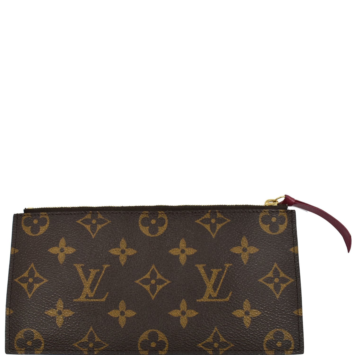 LOUIS VUITTON Felicie Zippered Monogram Canvas Insert Pouch Brown