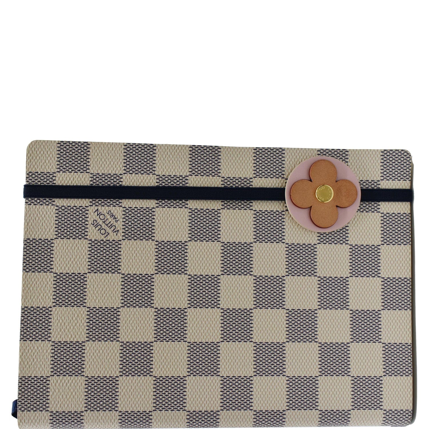 louis vuitton go handbag in burgundy quilted leather - 15% OFF - LOUIS  VUITTON Damier Azur Flower Gustave Notebook White