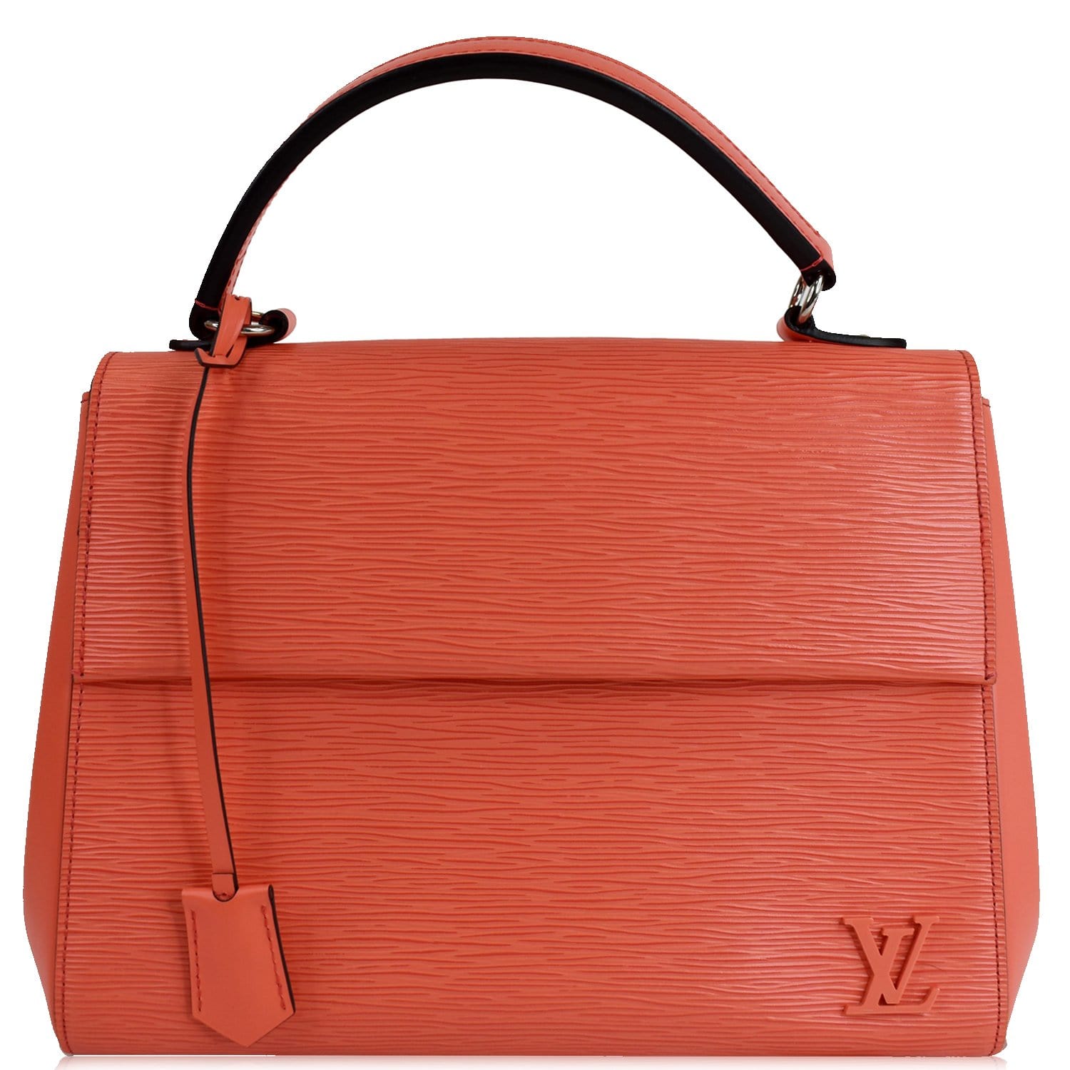 Louis Vuitton Cluny MM Epi Leather Satchel Bag Coral