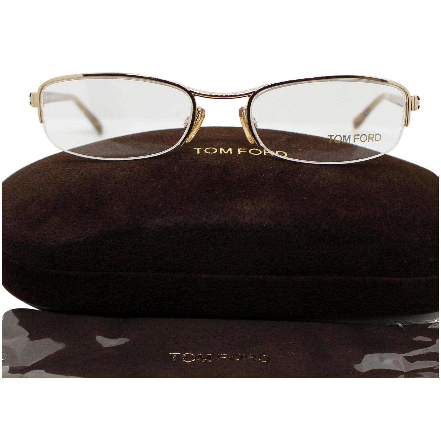 Tom Ford FT5023 772 Eyeglasses Gold Frame Demo Lens