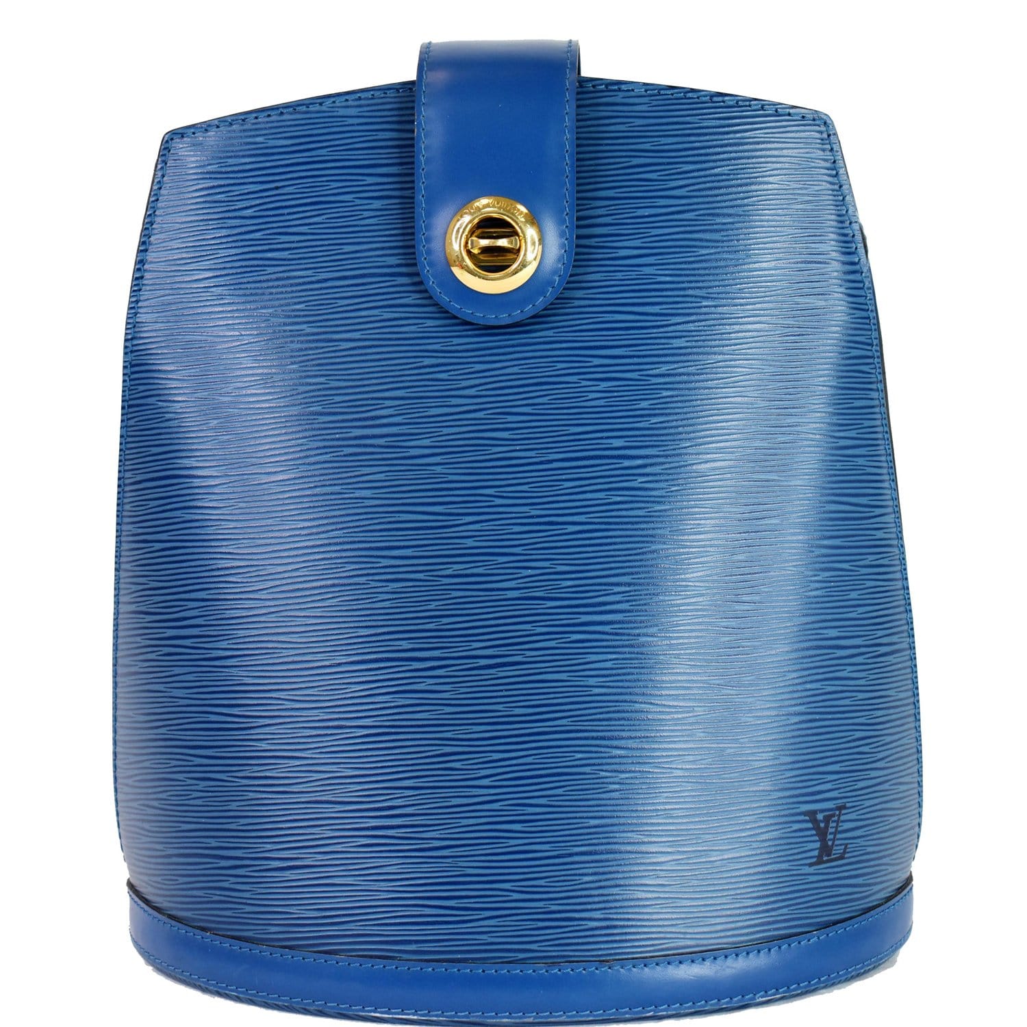 Louis Vuitton Cluny Blue EPI Leather Satchel Cross Body Bag