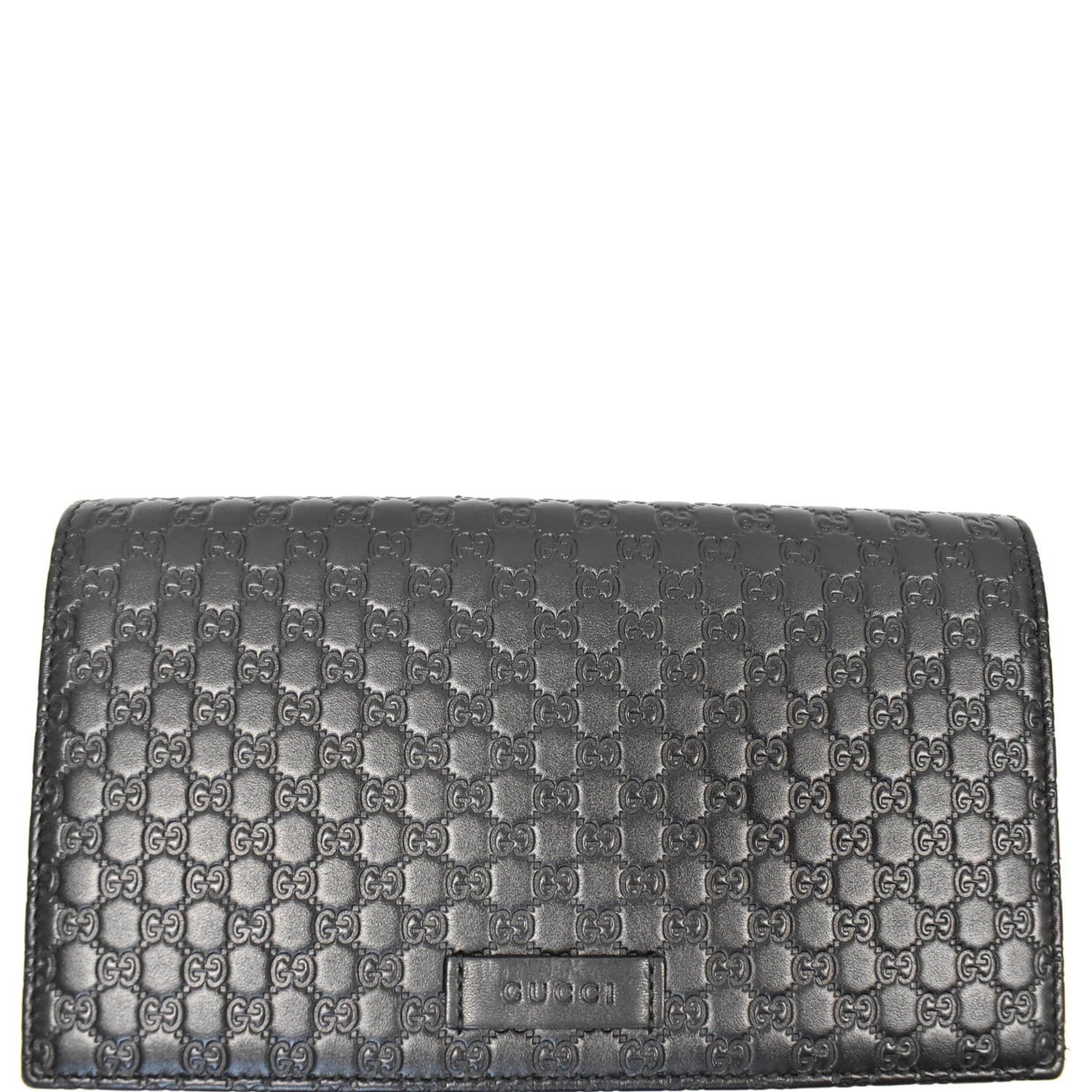 Gucci Micro GG Guccissima Leather Crossbody Wallet