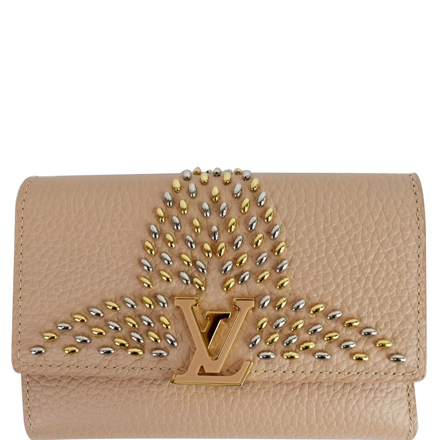 Louis Vuitton Studded Capucines Compact Wallet