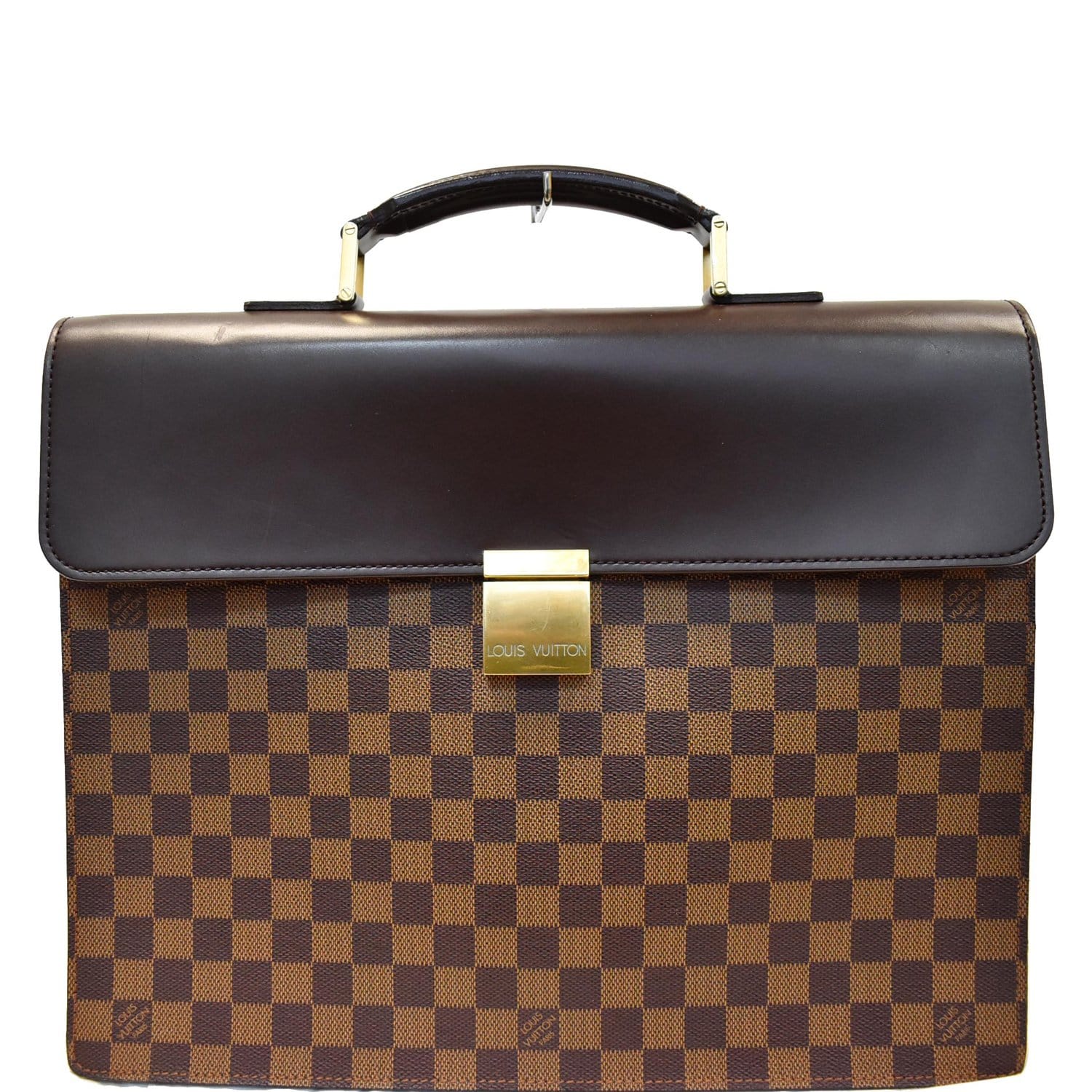 Authentic Louis Vuitton Vintage 70s Monogram Attache Case Bag Business  Brown