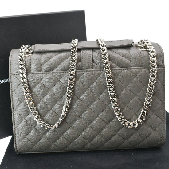 YVES SAINT LAURENT Envelope Mix Matelassé Chain Medium Leather Crossbo