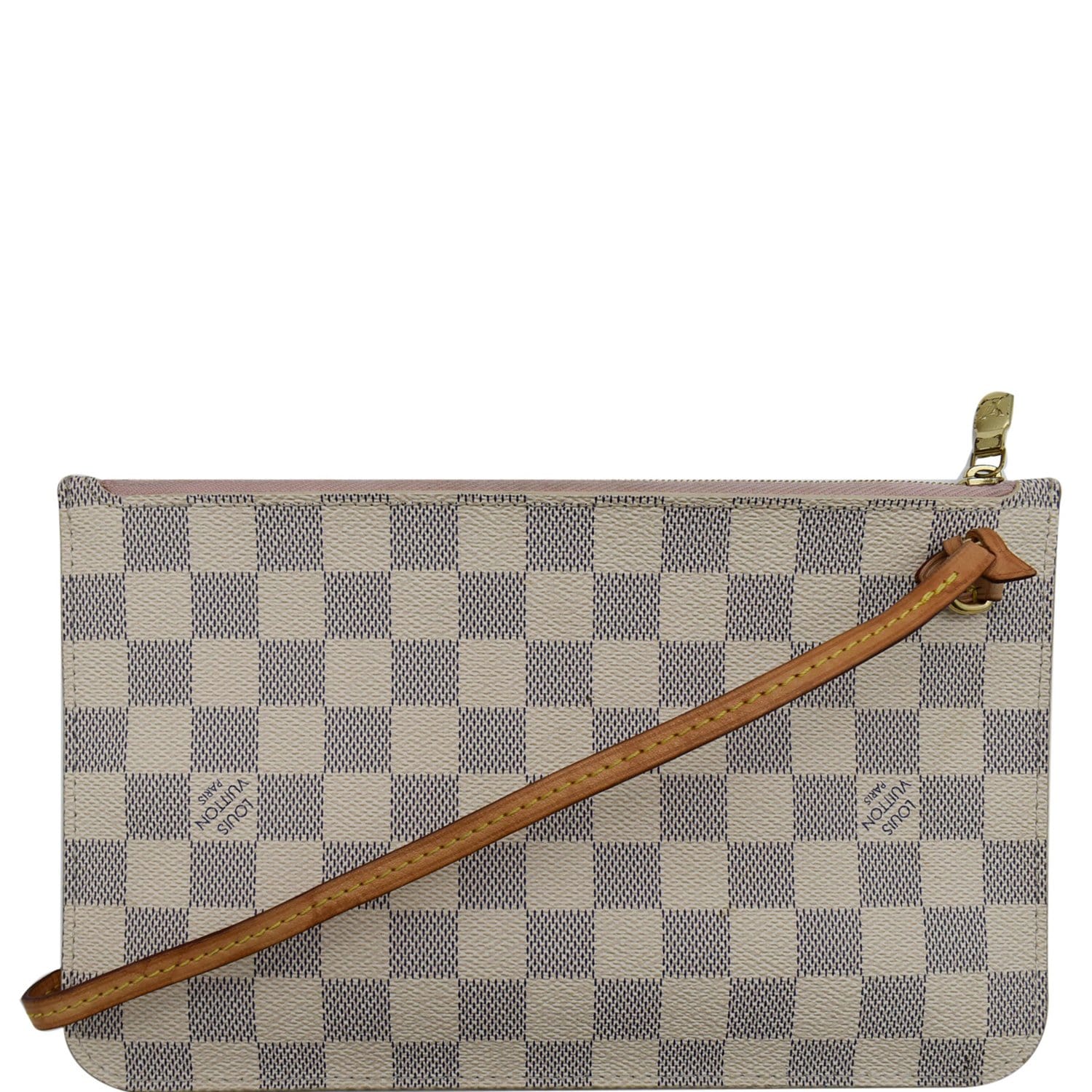 Louis Vuitton Damier Azur Neverfull Rose Ballerine Pouch - A World Of Goods  For You, LLC