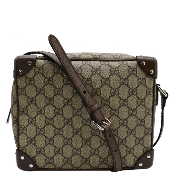 Gucci GG Supreme Monogram Canvas Shoulder Bag Beige 626363